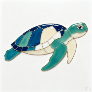 海龟掐丝珐琅画